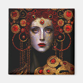Klimt Inspiriert Königin Goddess Magnet (Vorne)