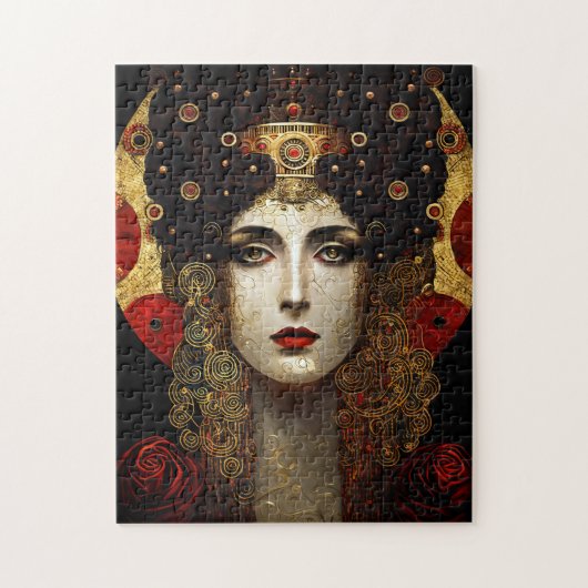 Klimt Inspiriert Königin Goddess Puzzle (Vertikal)