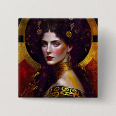 Klimt Inspiriert Queen Goddess Button (Vorderseite)