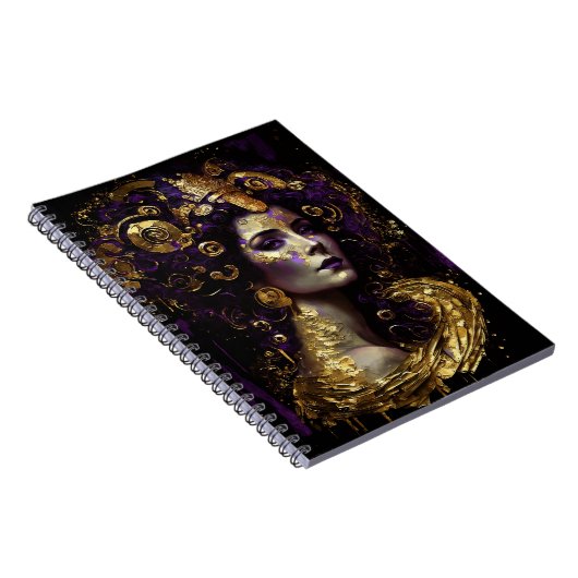Klimt Inspiriert Queen Goddess Notebook Notizblock (Rechte Seite)