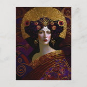 Klimt Inspiriert Queen Goddess Postcard Postkarte (Vorderseite)