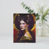 Klimt Inspiriert Queen Goddess Postcard Postkarte (Stehend Vorderseite)