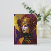 Klimt Inspiriert Queen Goddess Postcard Postkarte (Stehend Vorderseite)