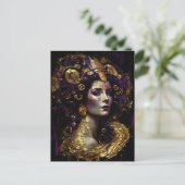Klimt Inspiriert Queen Goddess Postcard Postkarte (Stehend Vorderseite)
