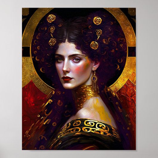 Klimt Inspiriert Queen Goddess Poster (Vorne)