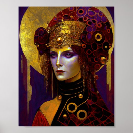 Klimt Inspiriert Queen Goddess Poster (Vorne)