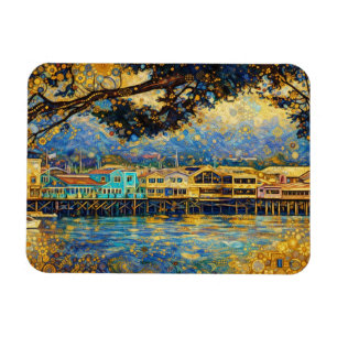 Klimt-inspirierte Golden Monterey Harbor Träume Magnet