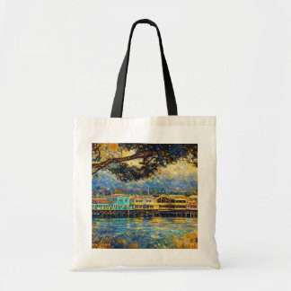 Klimt-inspirierte Golden Monterey Harbour Träume Tragetasche