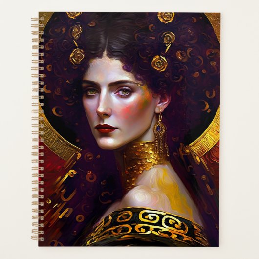 Klimt Inspirierte Queen Goddess Planner Planer (Vorderseite)