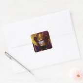 Klimt Inspirierte Queen Goddess Square Sticker (Umschlag)