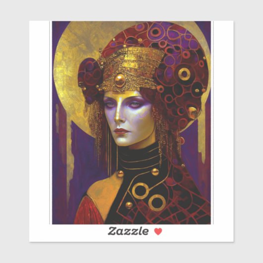 Klimt Inspirierte Queen Goddess Sticker (Blatt)