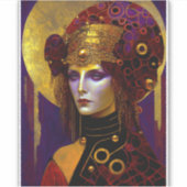Klimt Inspirierte Queen Goddess Sticker (Vorderseite)