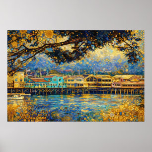 Klimt-inspirierter Monterey Bay Traum Poster