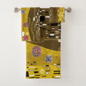 Klimt Inspiriertes Goldenes Muster Jugendstil Badhandtuch Set (Insitu)