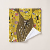 Klimt Inspiriertes Goldenes Muster Jugendstil Badhandtuch Set (Waschlappen)