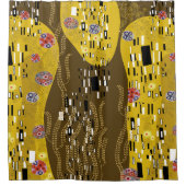 Klimt Inspiriertes Goldenes Muster Jugendstil Duschvorhang (Vorderseite)