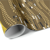 Klimt Inspiriertes Goldenes Muster Jugendstil Geschenkpapier (Rolleneckpunkt)