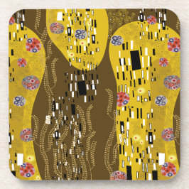 Klimt Inspiriertes Goldenes Muster Jugendstil Getränkeuntersetzer