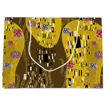 Klimt Inspiriertes Goldenes Muster Jugendstil