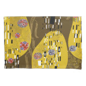 Klimt Inspiriertes Goldenes Muster Jugendstil Kissenbezug (Vorderseite-Links)