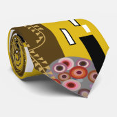 Klimt Inspiriertes Goldenes Muster Jugendstil Krawatte (Gerollt)
