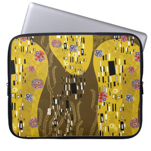Klimt Inspiriertes Goldenes Muster Jugendstil Laptopschutzhülle