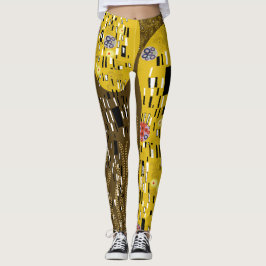 Klimt Inspiriertes Goldenes Muster Jugendstil Leggings