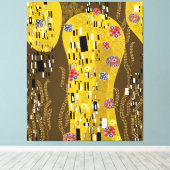 Klimt Inspiriertes Goldenes Muster Jugendstil Leinwanddruck (Insitu (Holzboden))
