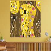 Klimt Inspiriertes Goldenes Muster Jugendstil Leinwanddruck (Insitu (Wohnzimmer))