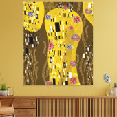 Klimt Inspiriertes Goldenes Muster Jugendstil Leinwanddruck (Insitu (Wohnzimmer))