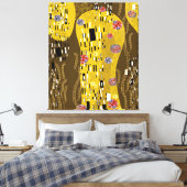 Klimt Inspiriertes Goldenes Muster Jugendstil Leinwanddruck (Insitu (Schlafzimmer))