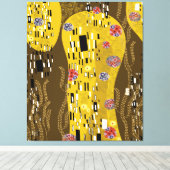 Klimt Inspiriertes Goldenes Muster Jugendstil Leinwanddruck (Insitu (Holzboden))