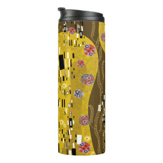 Klimt Inspiriertes Goldenes Muster Jugendstil Thermosbecher