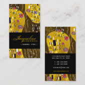 Klimt Inspiriertes Muster Jugendstil-Chic Gold Dek Visitenkarte (Vorne/Hinten)