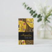 Klimt Inspiriertes Muster Jugendstil-Chic Gold Dek Visitenkarte (Stehend Vorderseite)