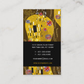 Klimt Inspiriertes Muster Jugendstil-Chic Gold Dek Visitenkarte (Rückseite)