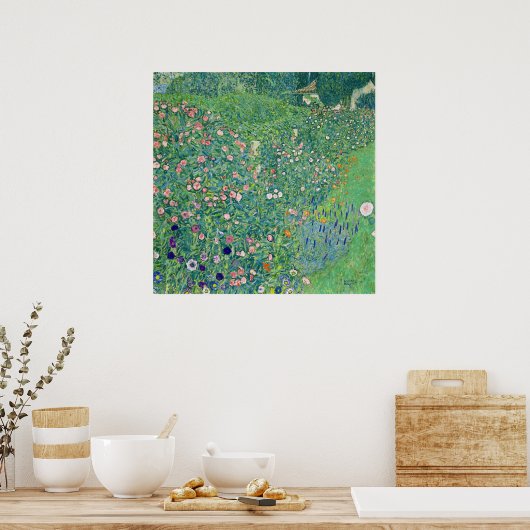 Klimt Italienische Landschaft Restauriertes Bild f Poster (Küche)