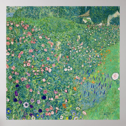 Klimt Italienische Landschaft Restauriertes Bild f Poster (Vorne)