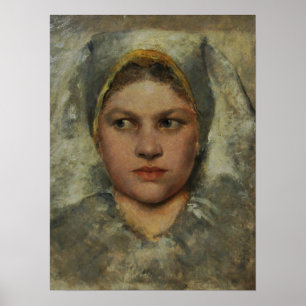 Klimt - Kopf einer Studentin Poster