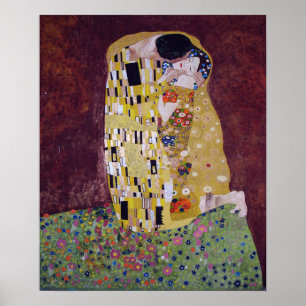 Klimt - Küssendes Paar Poster