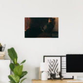 Klimt - Lady am Kamin Poster (Heimbüro)