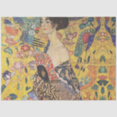Klimt Lady mit Fan Decoupage Papier (Vorderseite)