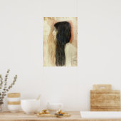 Klimt - Mädchen mit langem Haar Poster (Küche)