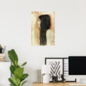 Klimt - Mädchen mit langem Haar Poster (Heimbüro)