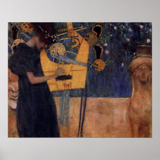 Klimt Music Harp Poster (Vorne)