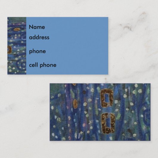 Klimt-Muster . Visitenkarte (Vorne/Hinten)