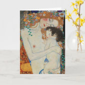 Klimt, Mutter und Kind Karte (Gelbe Blume)