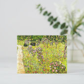 Klimt - Obstgarten mit Rose, Gustav Klimt art Postkarte (Stehend Vorderseite)