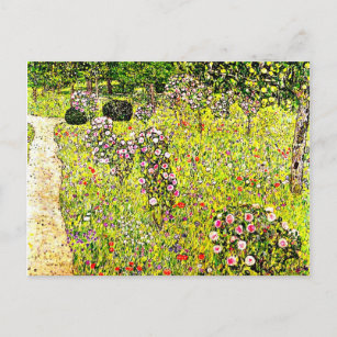 Klimt - Obstgarten mit Rose, Gustav Klimt art Postkarte