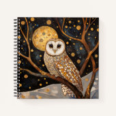 Klimt Owl Notebook/Sketchbook Notizblock (Vorderseite)